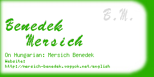 benedek mersich business card